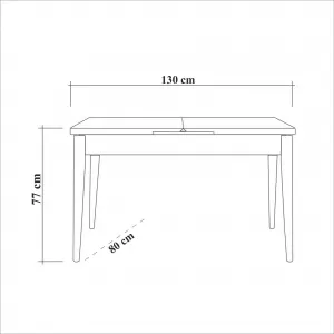 Kalune Design Jídelní set Vina 4D ořech/antracit