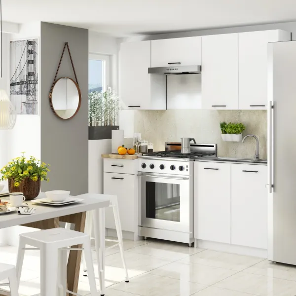 Ak furniture Závěsná kuchyňská skříňka OLIVIE 30x72 cm matná bílá