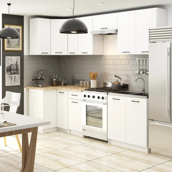 Ak furniture Závěsná kuchyňská skříňka OLIVIE 30x72 cm matná bílá