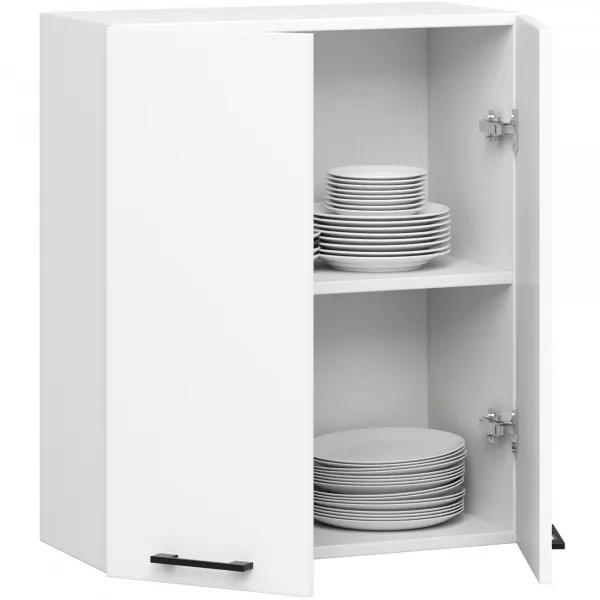 Ak furniture Závesná kuchynská skrinka OLIVIE 60x72 cm matná biela