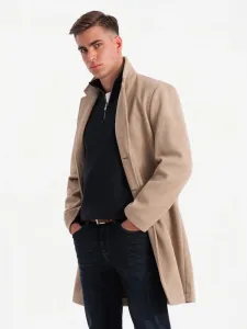 Elegantný kabát pre pánov béžový