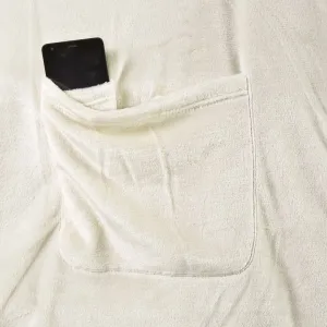 Deka s rukávmi DecoKing Lazy krémová, veľkosť 150x180