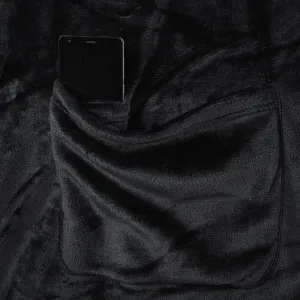 Deka s rukávmi DecoKing Lazy čierna, veľkosť 150x180