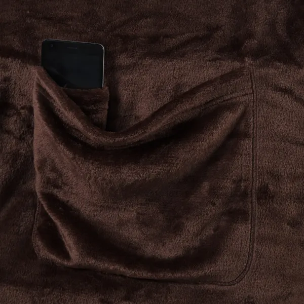 Deka s rukávmi DecoKing Lazy hnedá, veľkosť 170x200