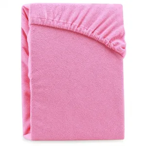 Froté plachta s gumou AmeliaHome Ruby ružová, veľkosť 100-120x200+30