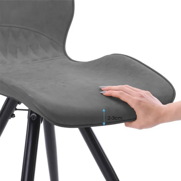 HOMEDE Jedálenská stolička Horsal sivá, veľkosť 48,5x69,5x82