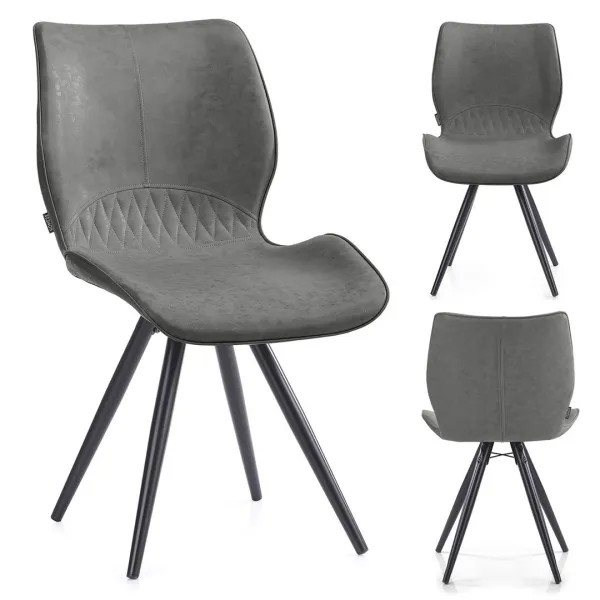 HOMEDE Jedálenská stolička Horsal sivá, veľkosť 48,5x69,5x82