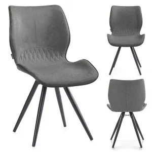 HOMEDE Jedálenská stolička Horsal sivá, veľkosť 48,5x69,5x82