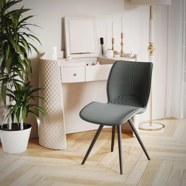 HOMEDE Jedálenská stolička Horsal sivá, veľkosť 48,5x69,5x82