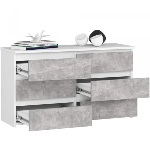 Ak furniture Komoda CL6 100 cm bílá/beton