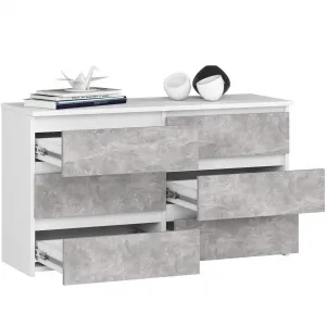 Ak furniture Komoda CL6 100 cm bílá/beton