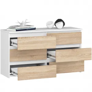 Ak furniture Komoda CL6 100 cm bílá/dub sonoma