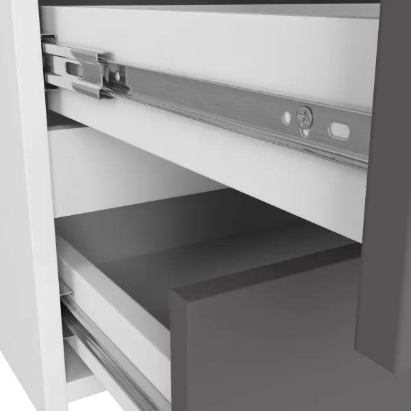 Ak furniture Komoda CL6 100 cm bílá/grafitově šedá