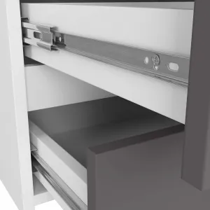 Ak furniture Komoda CL6 100 cm bílá/grafitově šedá
