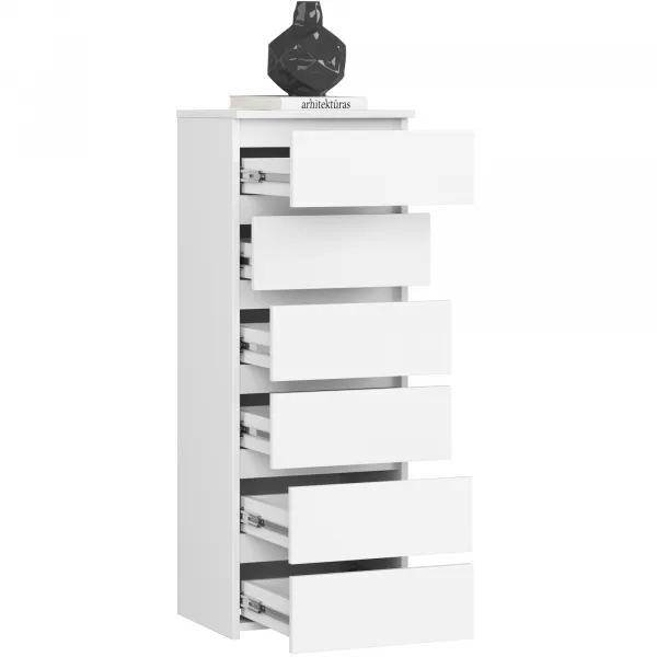 Ak furniture Komoda CL6 40 cm bílá