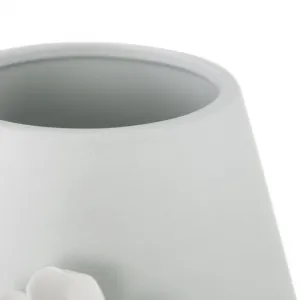 AmeliaHome Keramická váza Lusitiono sivá, veľkosť 13x13x12