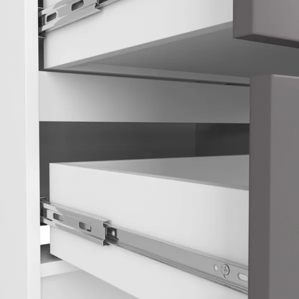 Ak furniture Komoda Kuba 120 cm 4 zásuvky biela/grafit