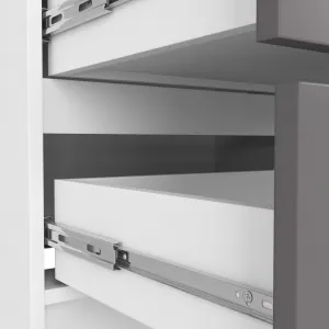 Ak furniture Komoda Kuba 120 cm 4 zásuvky biela/grafit