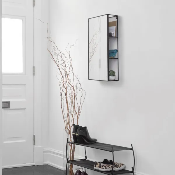 Umbra Nástenné zrkadlo Cirko čierne, veľkosť 30x13x62