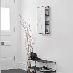 Umbra Nástenné zrkadlo Cirko čierne, veľkosť 30x13x62