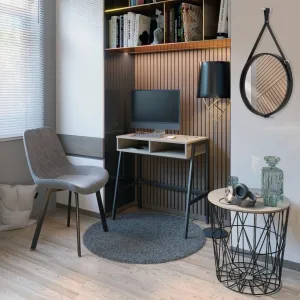 HOMEDE Nástenné zrkadlo Esha I čierne, veľkosť d50