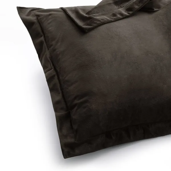 Obliečky na vankúše AmeliaHome Velvet Side Si tmavohnedé, veľkosť 50x70