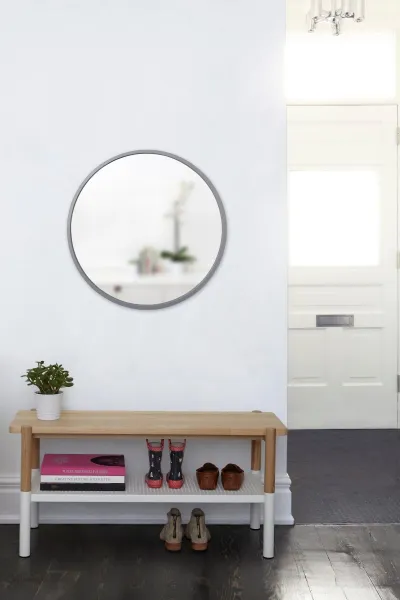Nástenné zrkadlo Umbra sivé, veľkosť 94x94x3