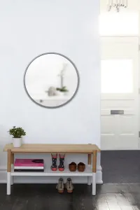 Nástenné zrkadlo Umbra sivé, veľkosť 94x94x3