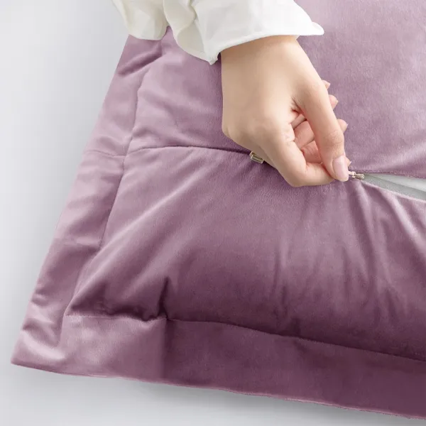 Obliečky na vankúše AmeliaHome Velvet Side Si ružové, veľkosť 50x70