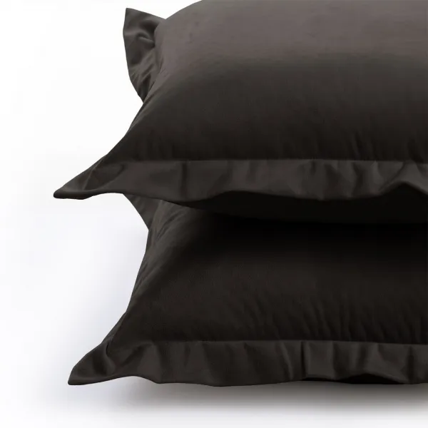 Obliečky na vankúše AmeliaHome Velvet Side Si tmavohnedé, veľkosť 50x70