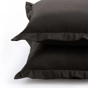 Obliečky na vankúše AmeliaHome Velvet Side Si tmavohnedé, veľkosť 50x70