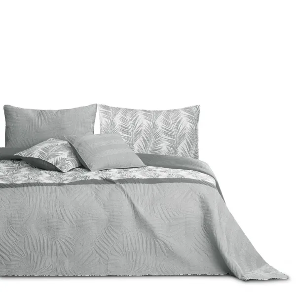 AmeliaHome Obojstranný prehoz Tropical 170x210 cm šedý, veľkosť 170x210