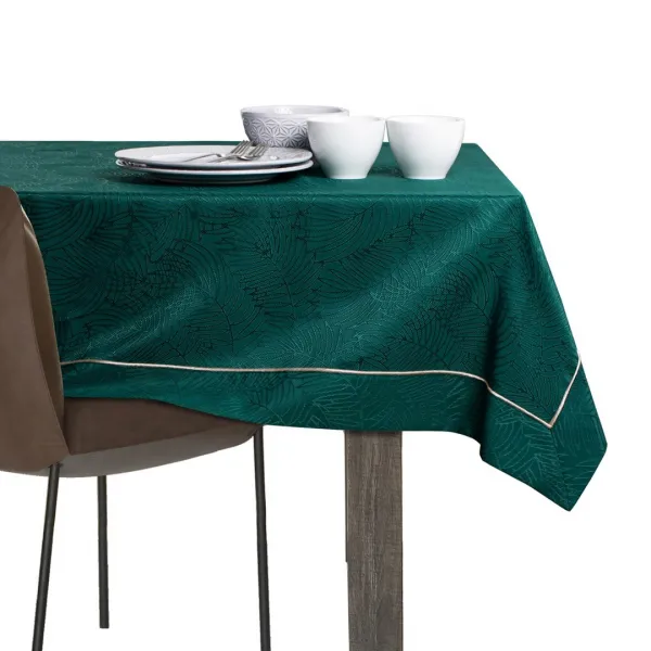 Obrus AmeliaHome GAIA PPG tmavozelený, veľkosť 140x340
