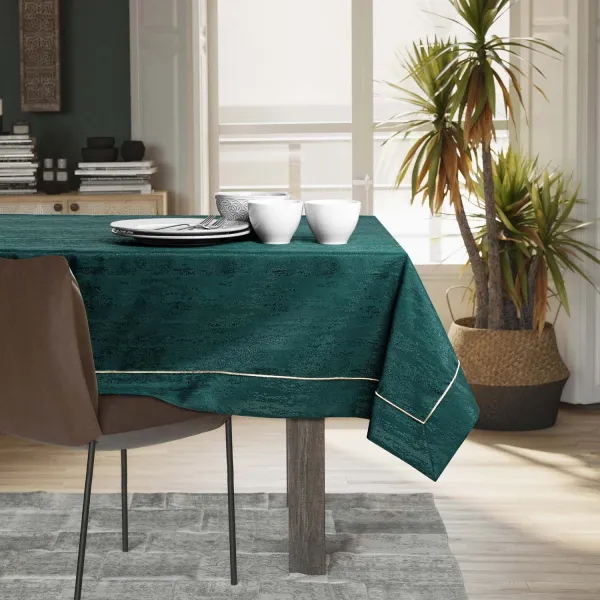 Obrus AmeliaHome VESTA PPG tmavozelený, veľkosť 140x340