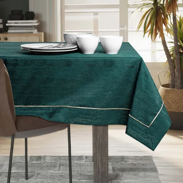 Obrus AmeliaHome VESTA PPG tmavozelený, veľkosť 140x340
