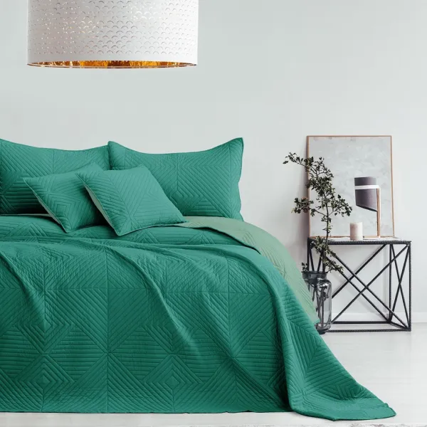 Prehoz na posteľ AmeliaHome Softa zelený, veľkosť 260x280