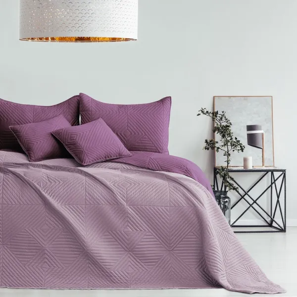 Prehoz na posteľ AmeliaHome SOFTA fialová, veľkosť 170x270