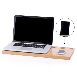HOMEDE Stojan na notebook Mirken hnedý, veľkosť 57,5x29,5x3