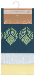 AmeliaHome Súprava kuchynských uterákov Letty Stamp - 3 ks modrá/žltá, veľkosť 50x70