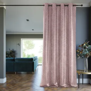 Záves AmeliaHome CASPE s priechodkami 140x250 cm púdrovo ružový, veľkosť 140x250