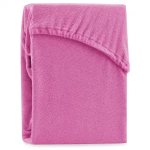 Froté plachta s gumou AmeliaHome Ruby sýto ružová, veľkosť 200-220x200+30