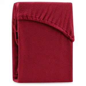 Froté plachta s gumou AmeliaHome Ruby tmavočervené, veľkosť 220-240x220