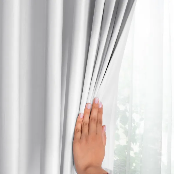 Záves AmeliaHome Velvet s multifunkčnou páskou biely, veľkosť 140x270