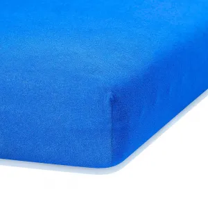 Froté prestieradlo s gumou AmeliaHome Ruby modré, veľkosť 140-160x200