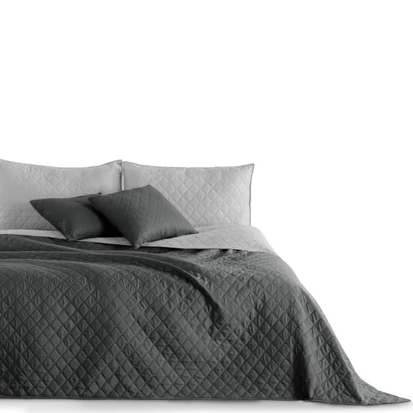 Prikrývka na posteľ DecoKing AXEL strieborná, veľkosť 170x270