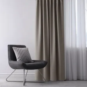 Záves AmeliaHome Blackout s multifunkčnou páskou béžový, veľkosť 140x175