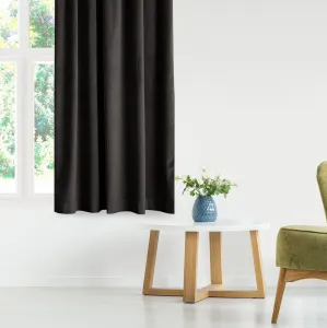 AmeliaHome Záves Amelia Home Velvet s priechodkami čierny, veľkosť 140x270