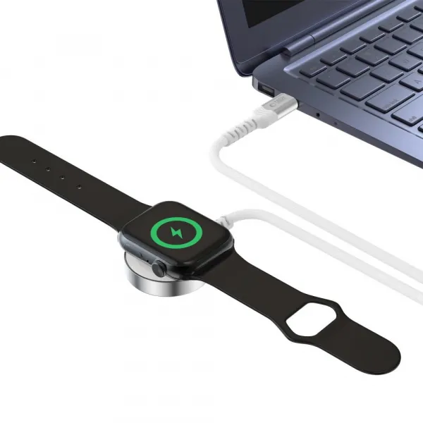 Tech-Protect UltraBoost MC01 Magnetický nabíjací kábel pre Apple Watch - USB-C, 1,2 m, biely