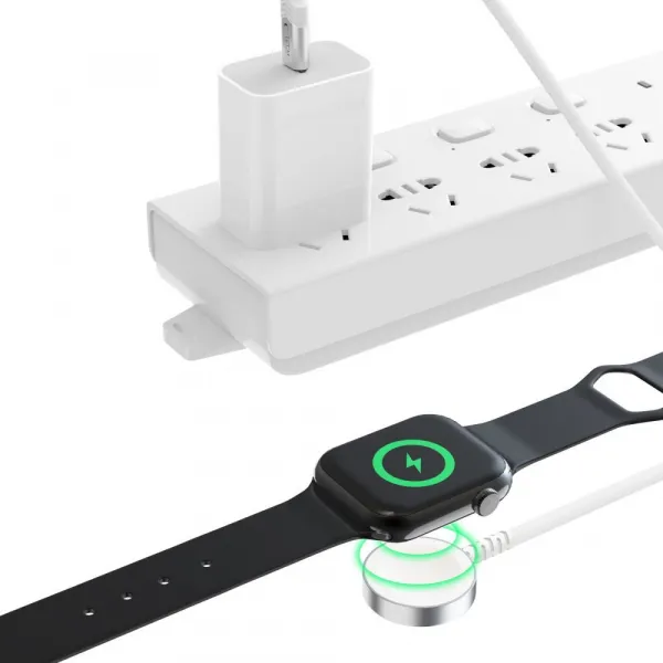 Tech-Protect UltraBoost MC01 Magnetický nabíjací kábel pre Apple Watch - USB-C, 1,2 m, biely