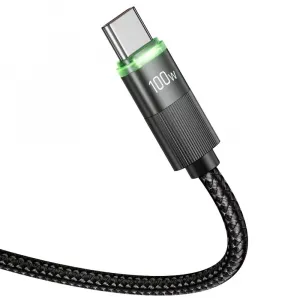 Tech-Protect UB20T kábel USB-C / USB-C 100W 5A PD 1.8m, čierny